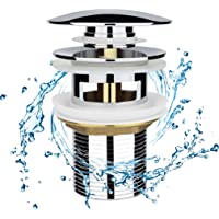 Desague lavabo Válvula Desagüe Pop-up Tubo Atomizador lavabo Baño Cobre Grifo Tapón de Con Desbordamiento (cromo)